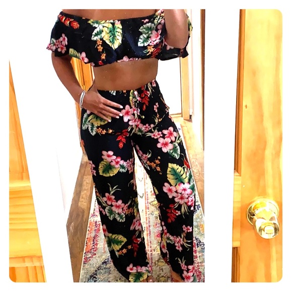 Tropical Two Piece Shirt and Pants Set main image 1